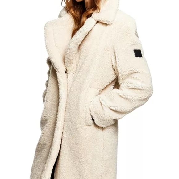 SAM NEW YORK Cream Teddy Coat - Picture 4 of 12